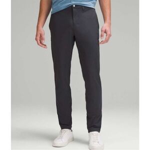 Lululemon Slim Fit Trouser Warpstreme Obsidian Gray Men Sz 33 Khakis LM5AO4S